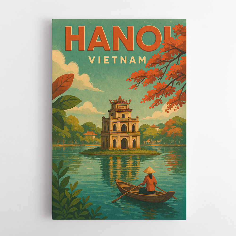 Hanoi Travel Poster 1 Wall Art Hanoi Travel Poster 1 Wall Art