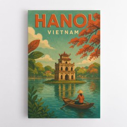 Hanoi Travel Poster 1 Wall Art