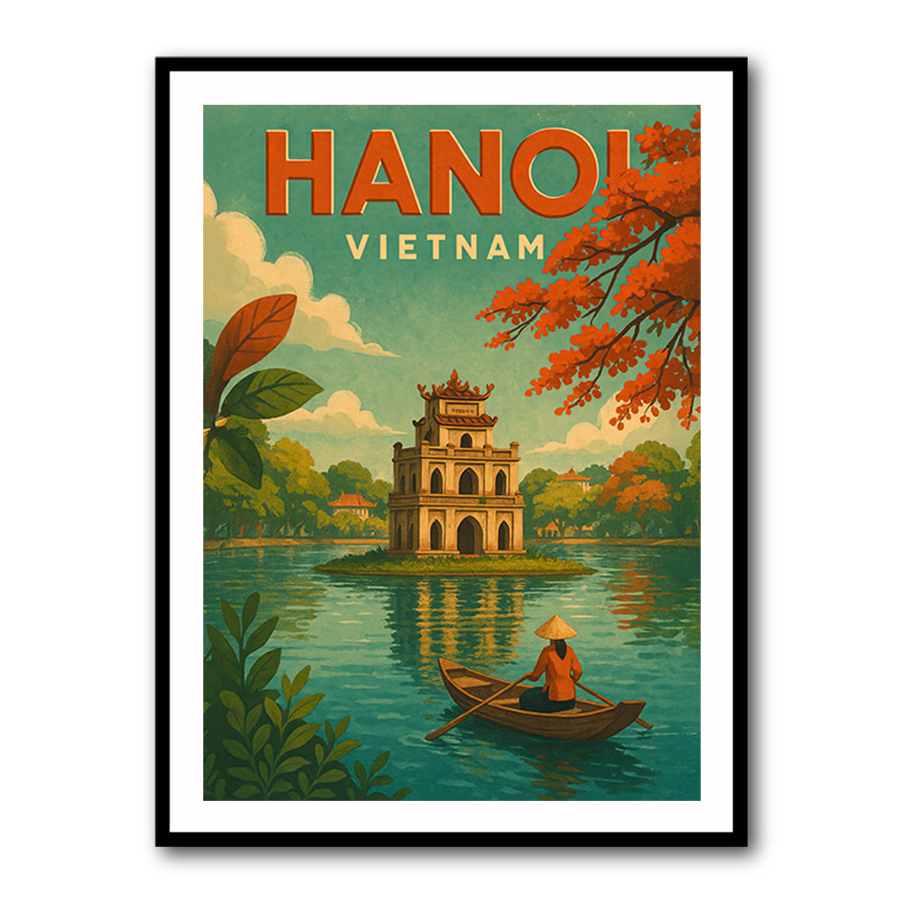 Hanoi Travel Poster 1 Wall Art Hanoi Travel Poster 1 Wall Art