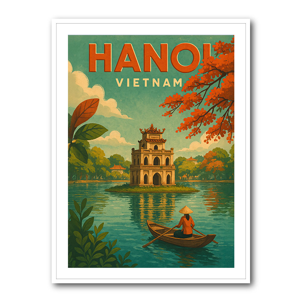 Hanoi Travel Poster 1 Wall Art Hanoi Travel Poster 1 Wall Art