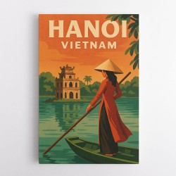 Hanoi Travel Poster Wall Art