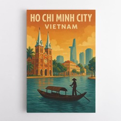 Ho Chi Minh City Travel Poster 1 Wall Art