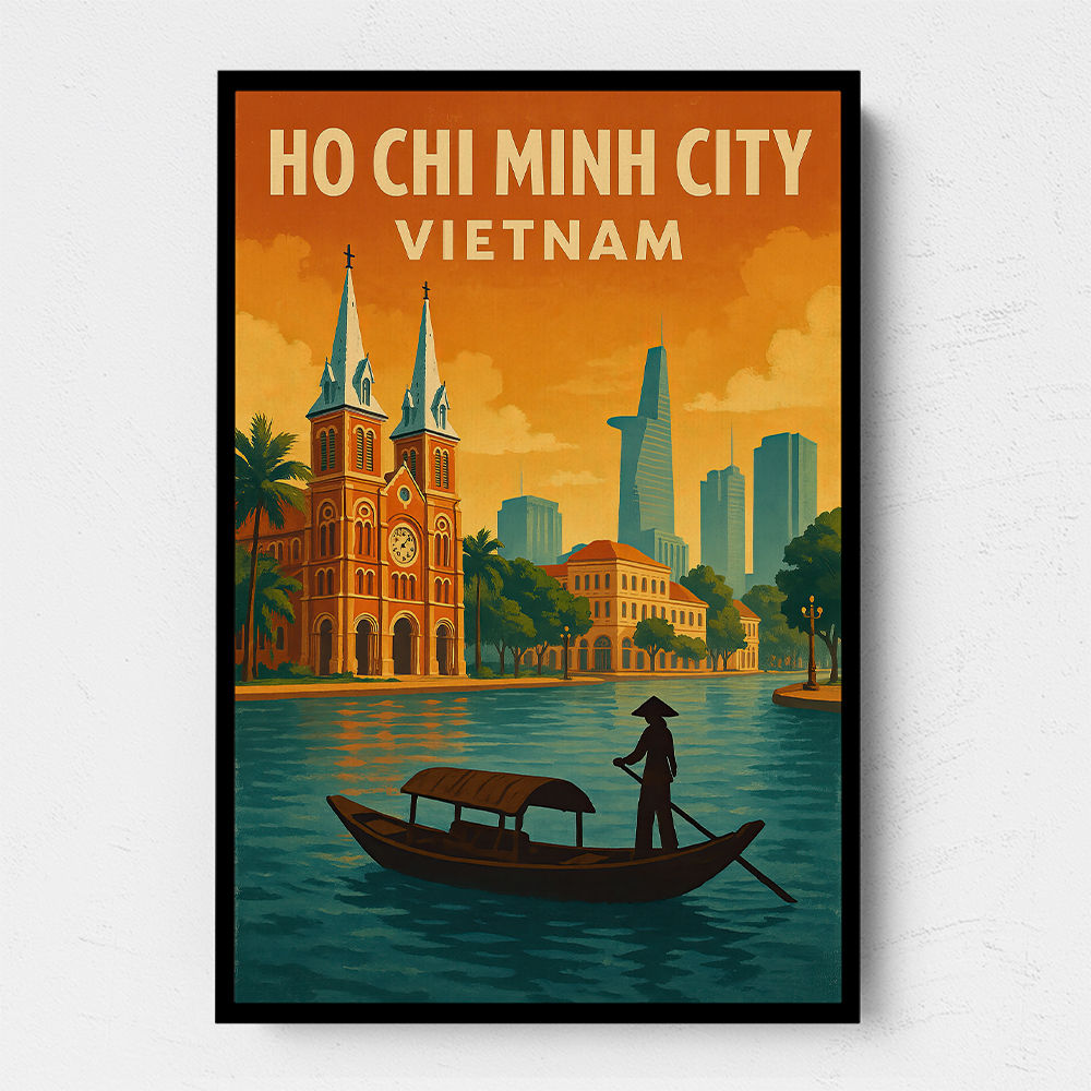 Ho Chi Minh City Travel Poster 1 Wall Art Ho Chi Minh City Travel Poster 1 Wall Art
