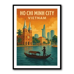 Ho Chi Minh City Travel Poster 1 Wall Art