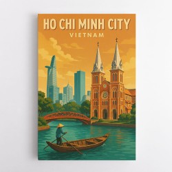 Ho Chi Minh City Travel Poster Wall Art