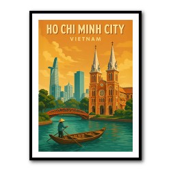 Ho Chi Minh City Travel Poster Wall Art