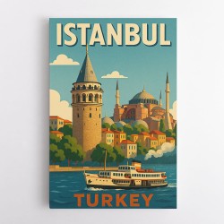 Istanbul Turkey Travel Poster 1 Wall Art
