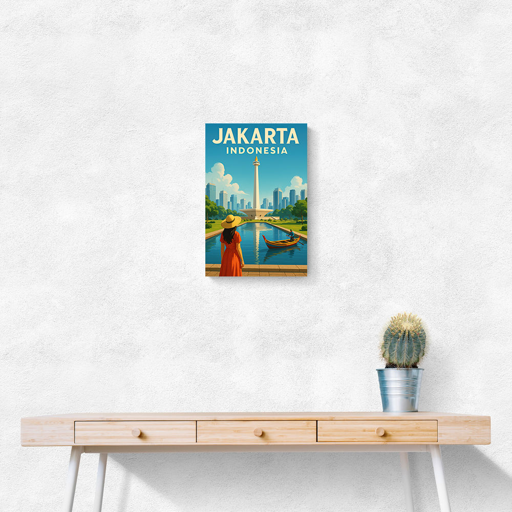 Jakarta Indonesia Travel Poster Wall Art Jakarta Indonesia Travel Poster Wall Art