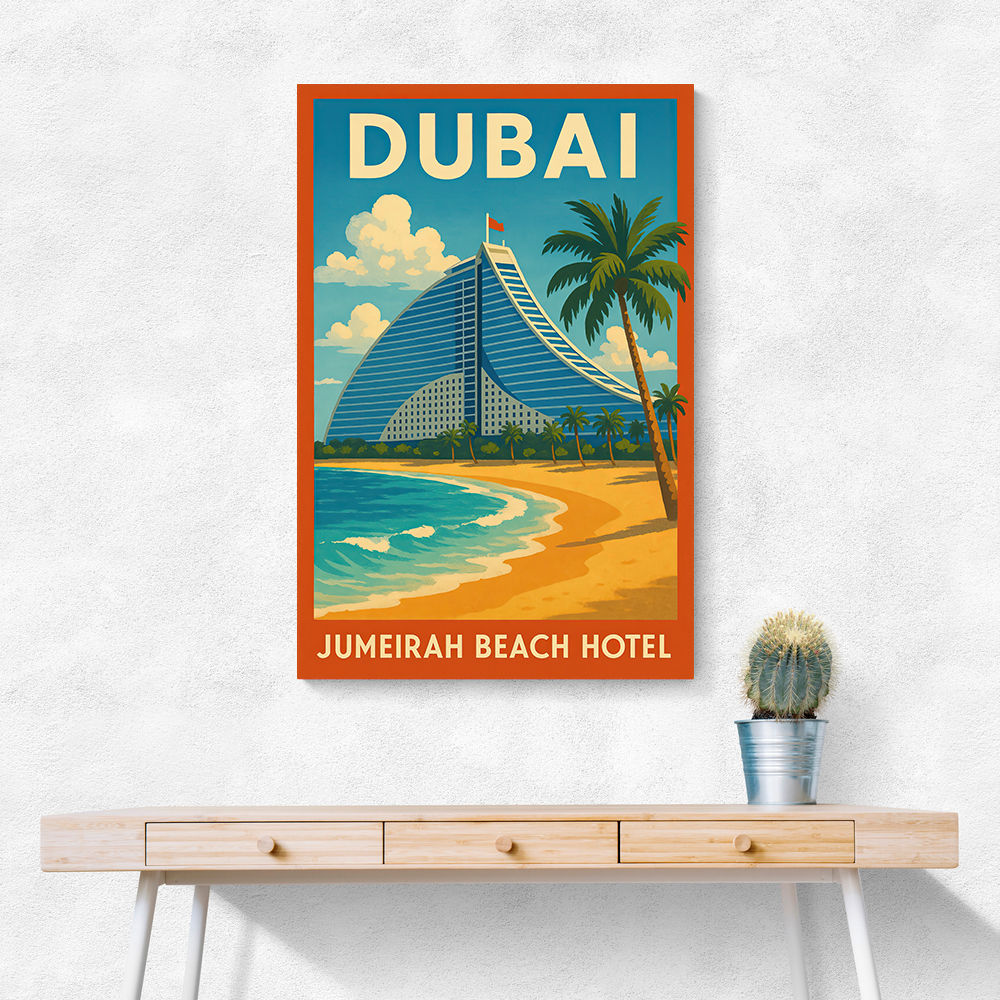 Jumeirah Beach Hotel Poster Wall Art Jumeirah Beach Hotel Poster Wall Art
