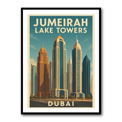 Jumeirah Lake Towers Poster 1 Wall Art