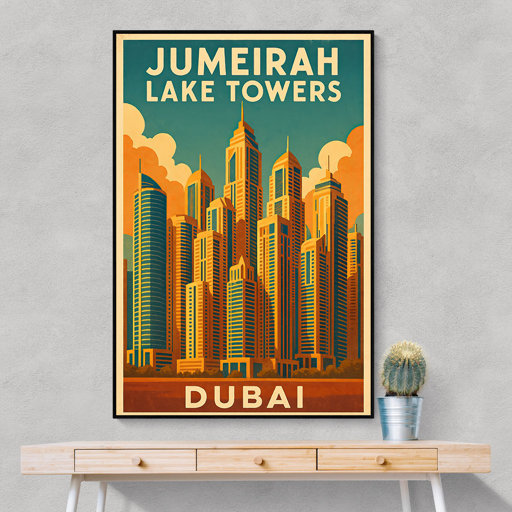 Jumeirah Lake Towers Poster Wall Art Jumeirah Lake Towers Poster Wall Art