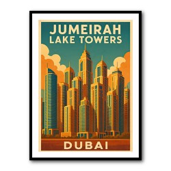 Jumeirah Lake Towers Poster Wall Art