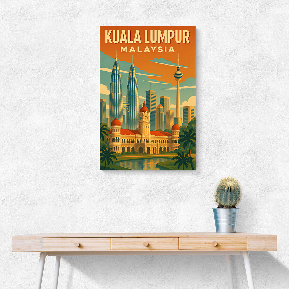 Kuala Lumpur Travel Poster 1 Wall Art Kuala Lumpur Travel Poster 1 Wall Art