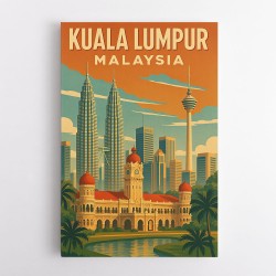 Kuala Lumpur Travel Poster 1 Wall Art