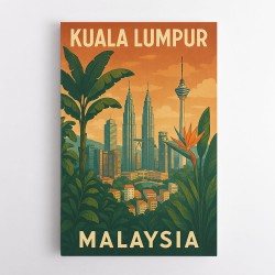 Kuala Lumpur Travel Poster Wall Art