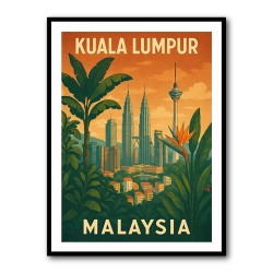 Kuala Lumpur Travel Poster Wall Art