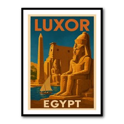 Luxor Egypt Travel Poster 1 Wall Art