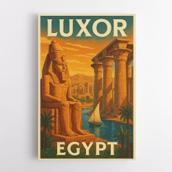 Luxor Egypt Travel Poster Wall Art