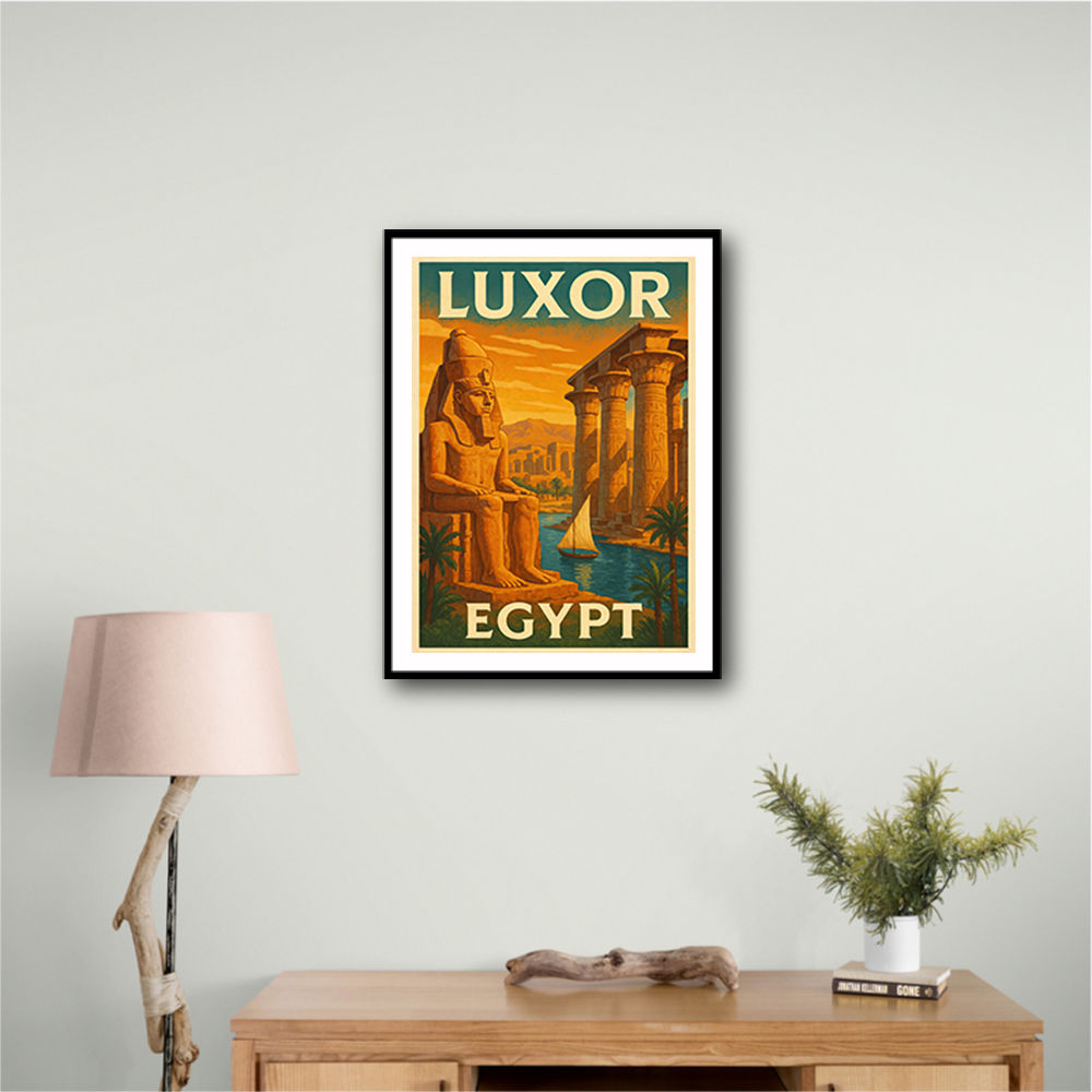 Luxor Egypt Travel Poster Wall Art Luxor Egypt Travel Poster Wall Art