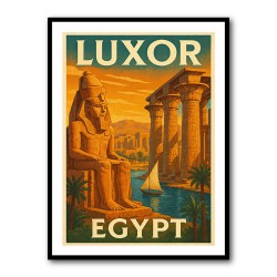 Luxor Egypt Travel Poster Wall Art