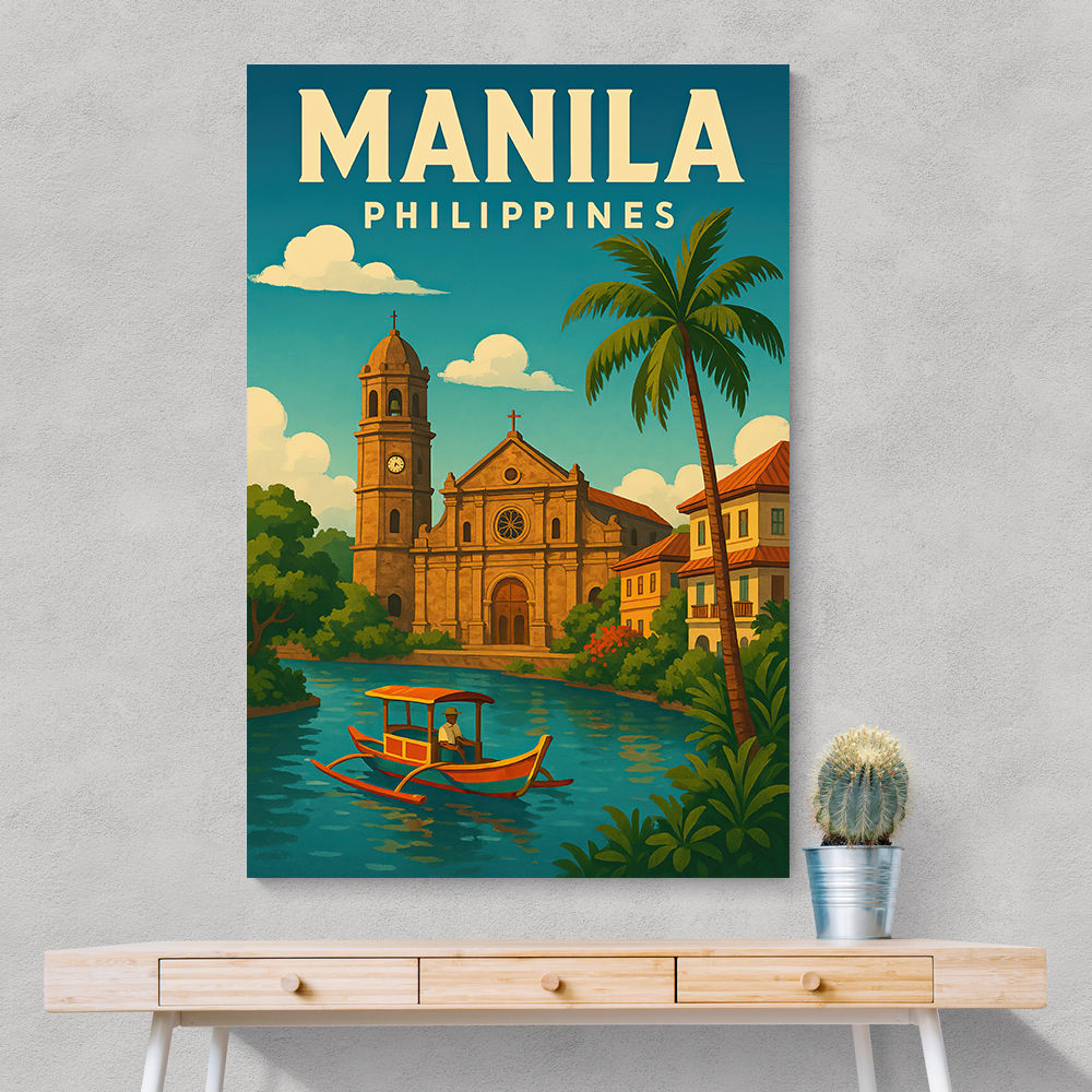 Manila Philippines Travel Poster 1 Wall Art Manila Philippines Travel Poster 1 Wall Art