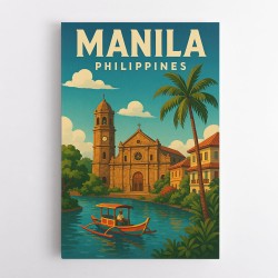 Manila Philippines Travel Poster 1 Wall Art