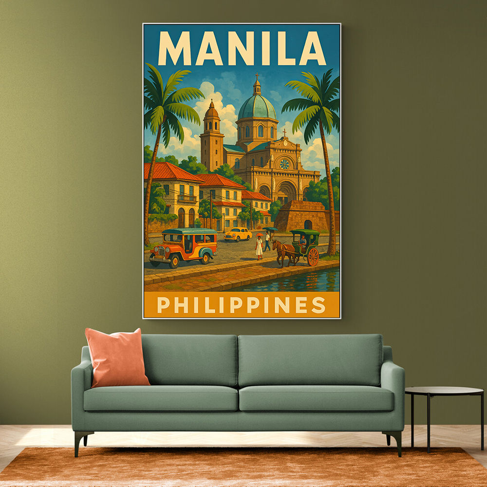 Manila Philippines Travel Poster Wall Art Manila Philippines Travel Poster Wall Art