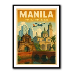 Manila Travel Poster 1 Wall Art
