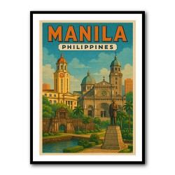 Manila Travel Poster Wall Art