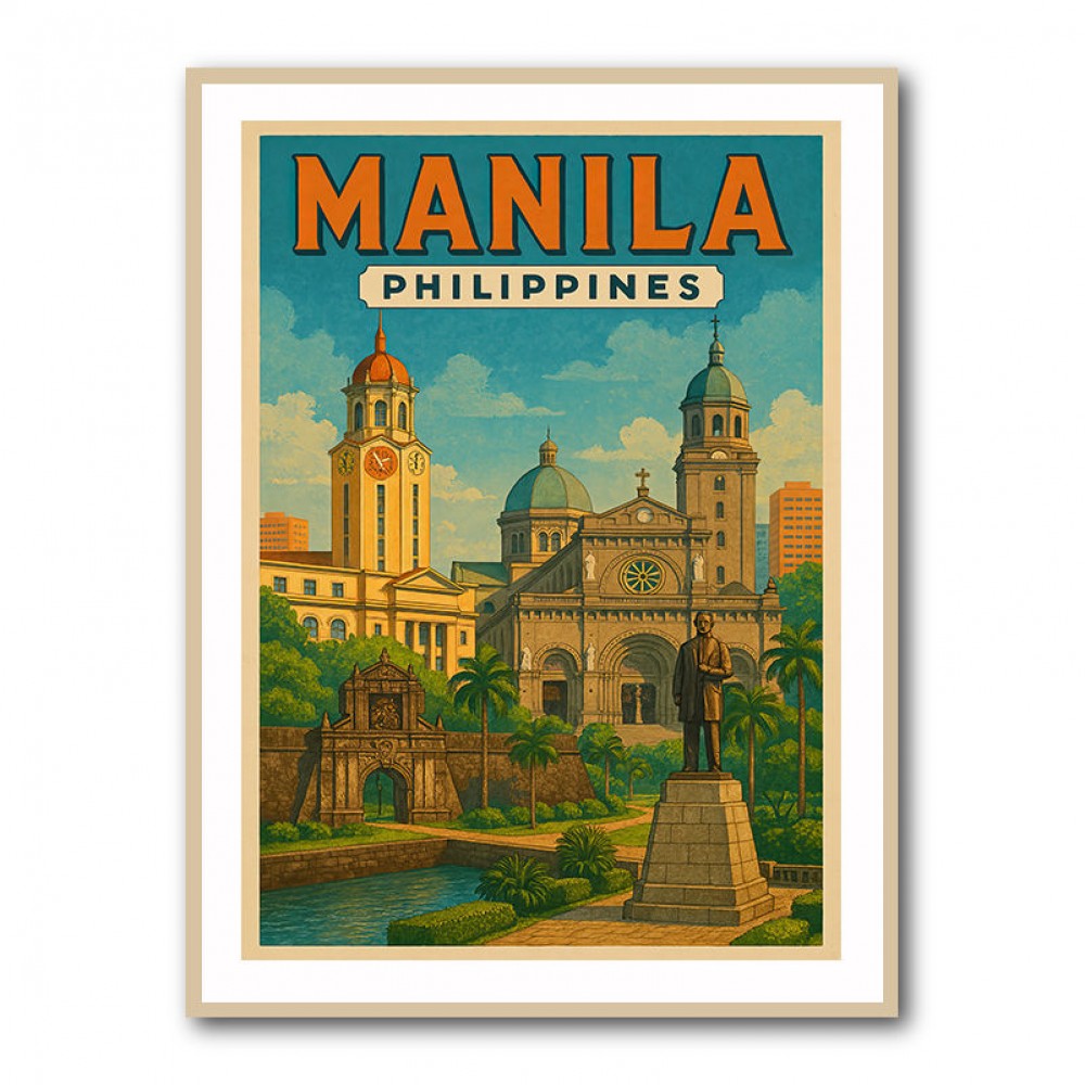 Manila Travel Poster Wall Art