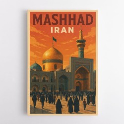 Mashhad Iran Travel Poster Wall Art