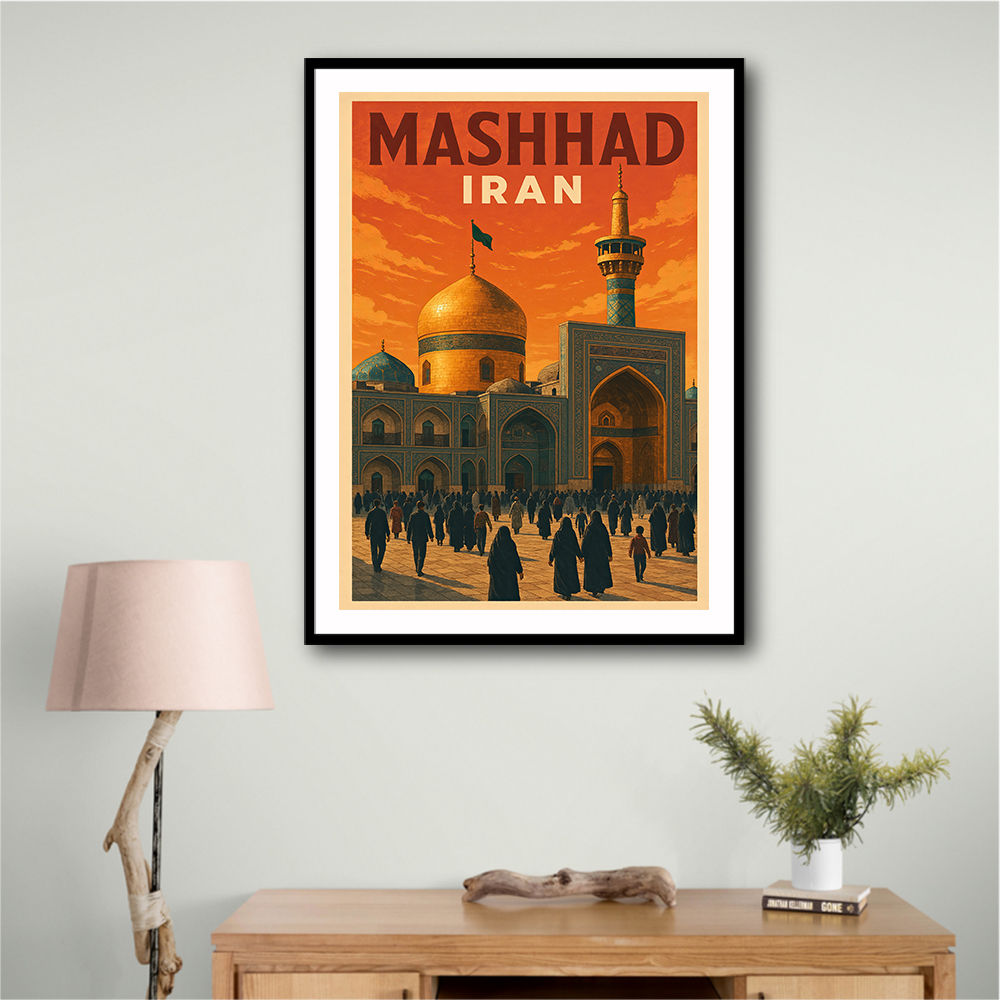 Mashhad Iran Travel Poster Wall Art Mashhad Iran Travel Poster Wall Art
