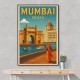 Mumbai India Travel Poster Wall Art Mumbai India Travel Poster Wall Art