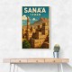 Sanaa Yemen Travel Poster 1 Wall Art Sanaa Yemen Travel Poster 1 Wall Art