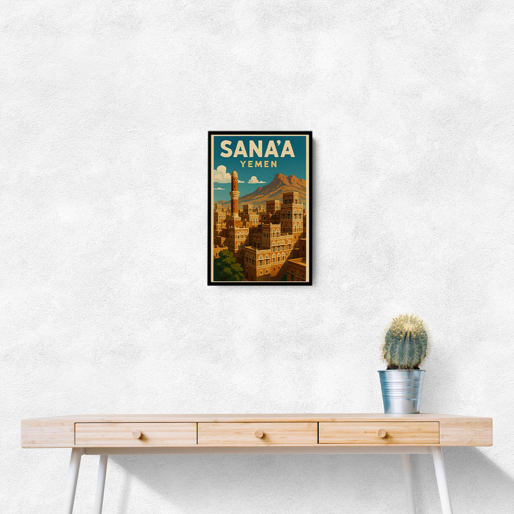 Sanaa Yemen Travel Poster 1 Wall Art Sanaa Yemen Travel Poster 1 Wall Art