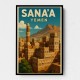 Choose Product Type:: Framed Canvas Sanaa Yemen Travel Poster 1 Wall Art