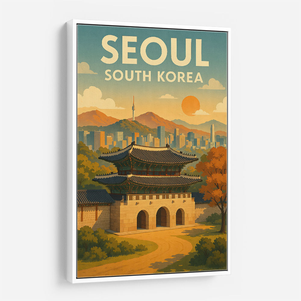Seoul South Korea Travel Poster Wall Art Seoul South Korea Travel Poster Wall Art