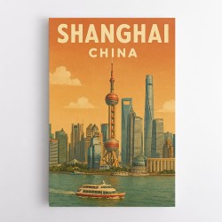 Shanghai Travel Poster 1 Wall Art