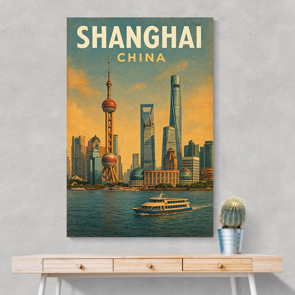 Shanghai Travel Poster Wall Art Shanghai Travel Poster Wall Art