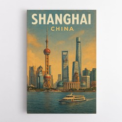 Shanghai Travel Poster Wall Art
