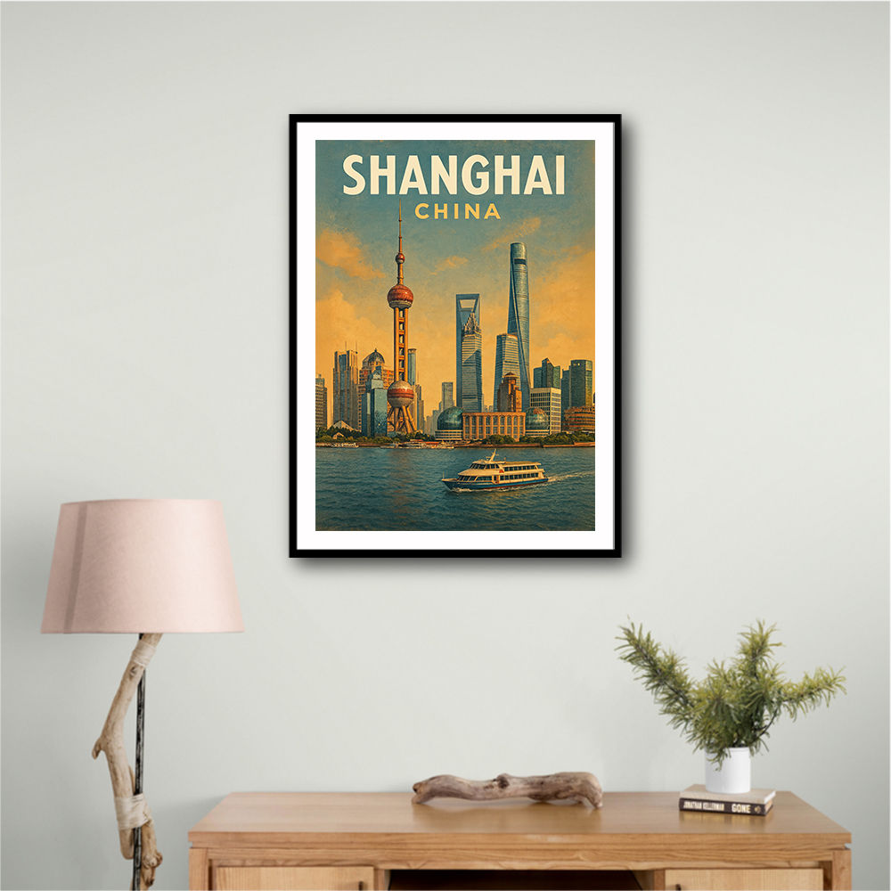 Shanghai Travel Poster Wall Art Shanghai Travel Poster Wall Art