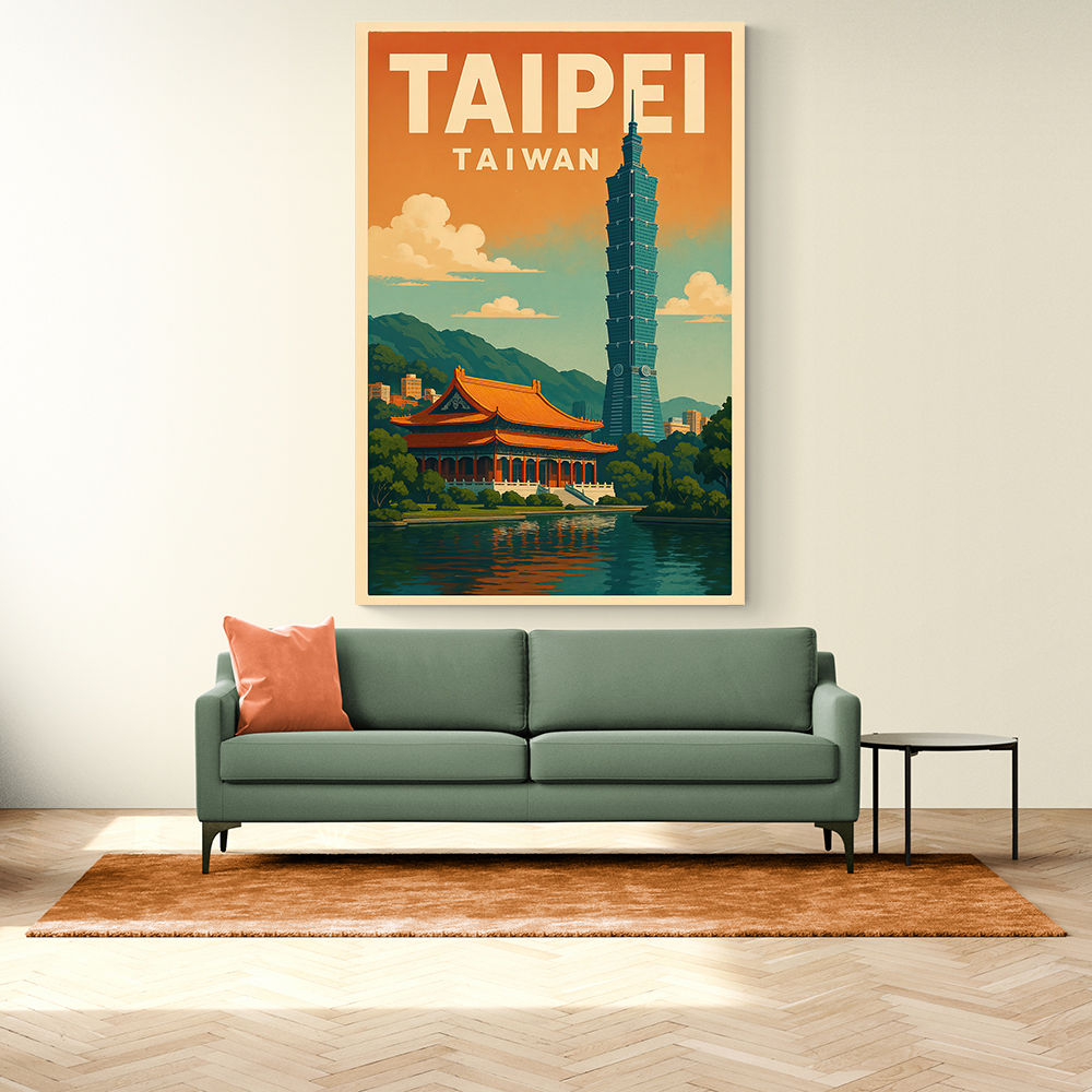 Taipei Taiwan Travel Poster 1 Wall Art Taipei Taiwan Travel Poster 1 Wall Art