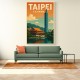 Taipei Taiwan Travel Poster 1 Wall Art Taipei Taiwan Travel Poster 1 Wall Art