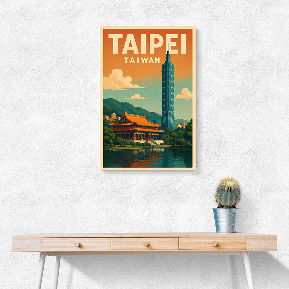 Taipei Taiwan Travel Poster 1 Wall Art Taipei Taiwan Travel Poster 1 Wall Art