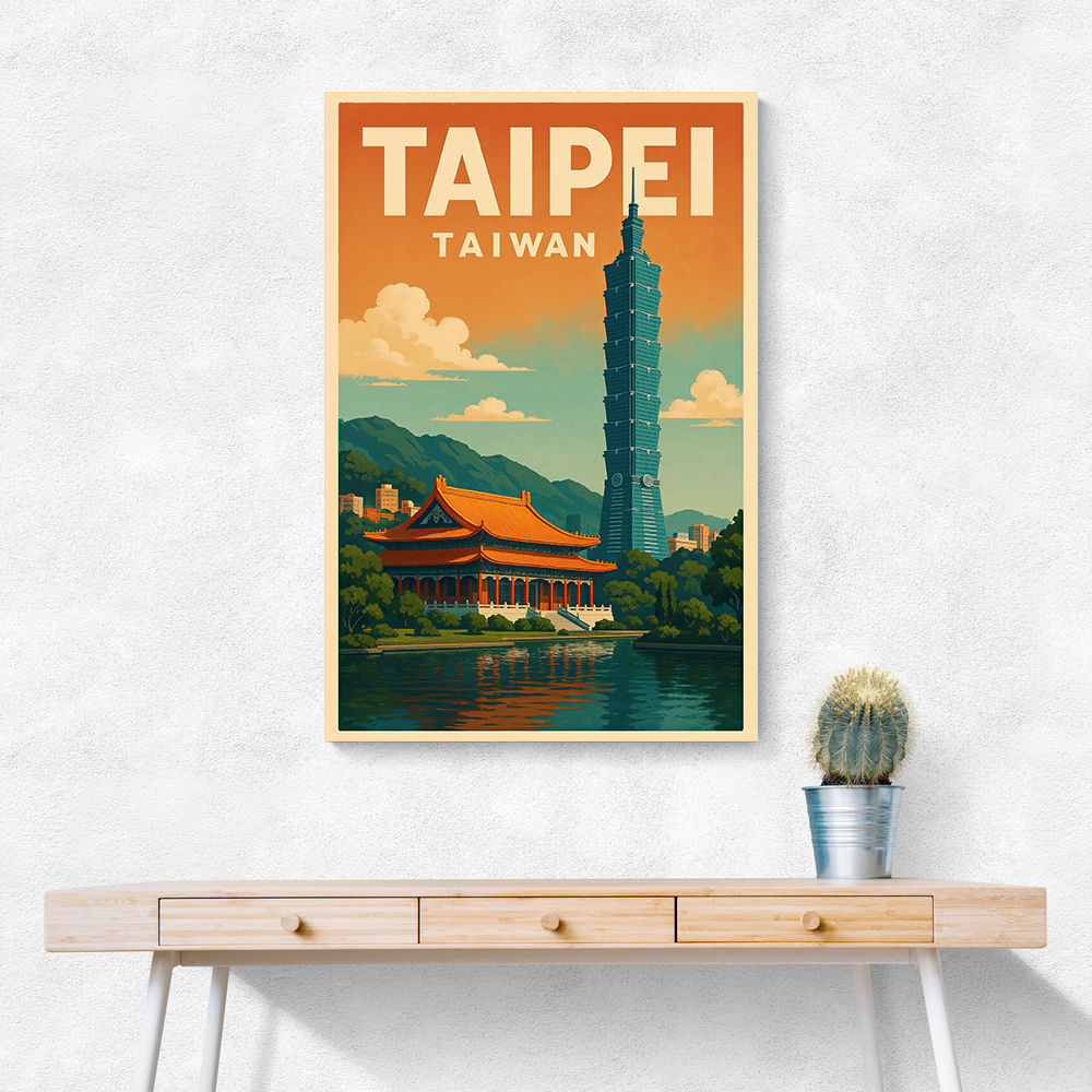 Taipei Taiwan Travel Poster 1 Wall Art Taipei Taiwan Travel Poster 1 Wall Art