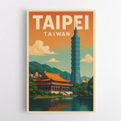 Taipei Taiwan Travel Poster 1 Wall Art