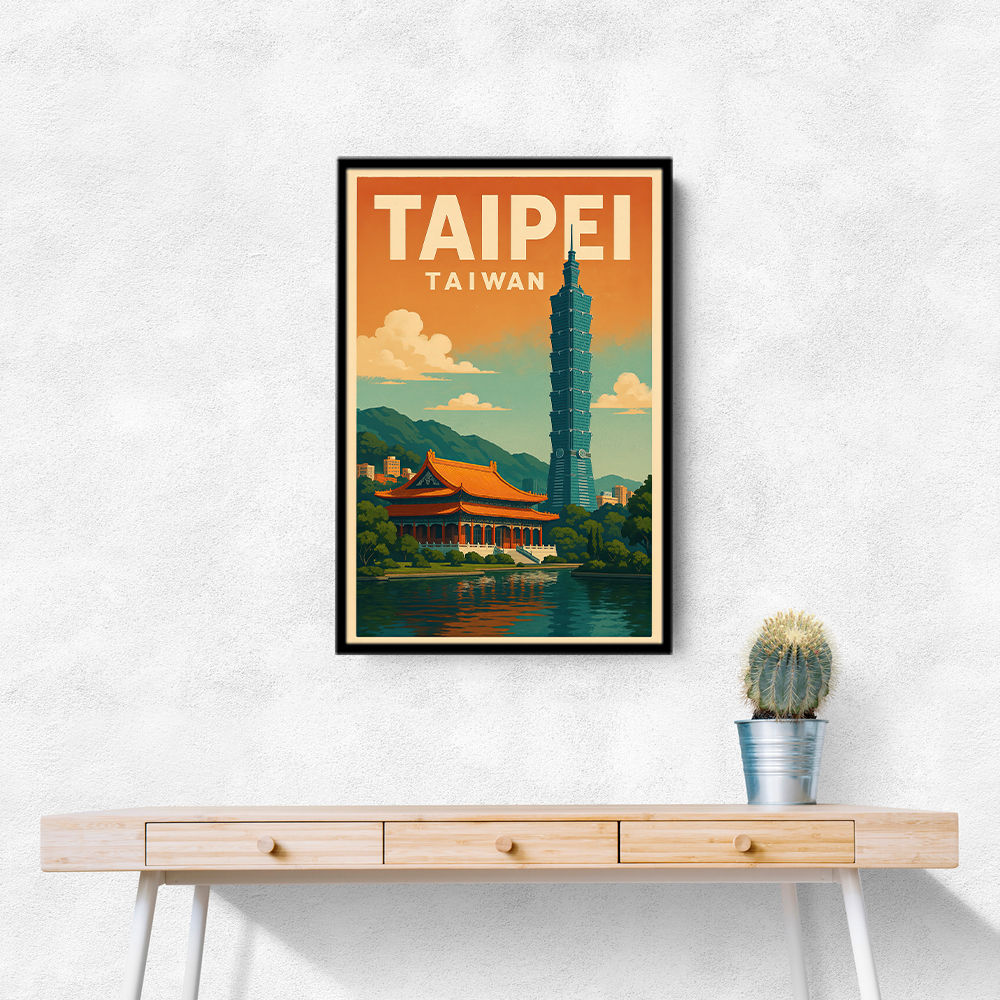 Taipei Taiwan Travel Poster 1 Wall Art Taipei Taiwan Travel Poster 1 Wall Art