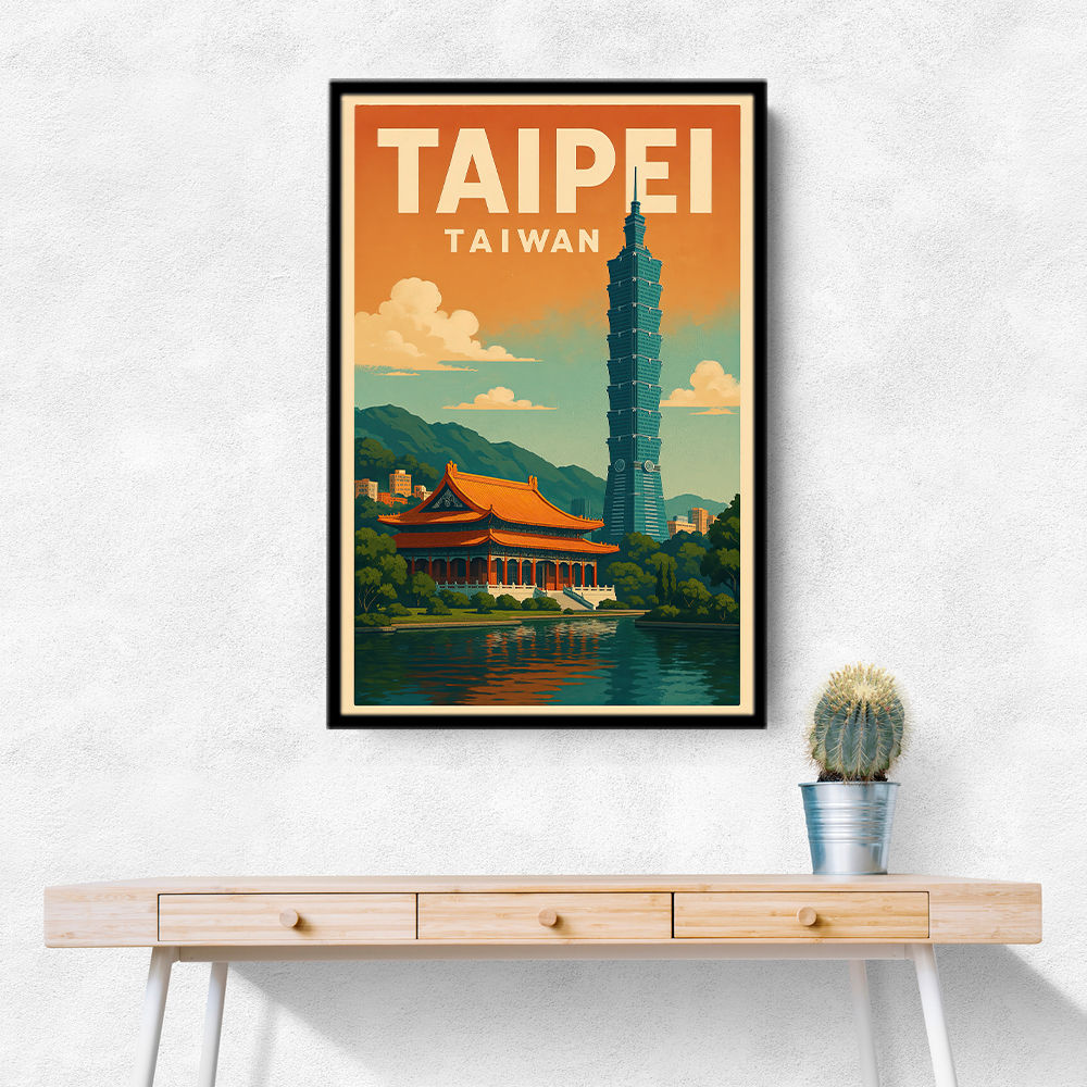 Taipei Taiwan Travel Poster 1 Wall Art Taipei Taiwan Travel Poster 1 Wall Art