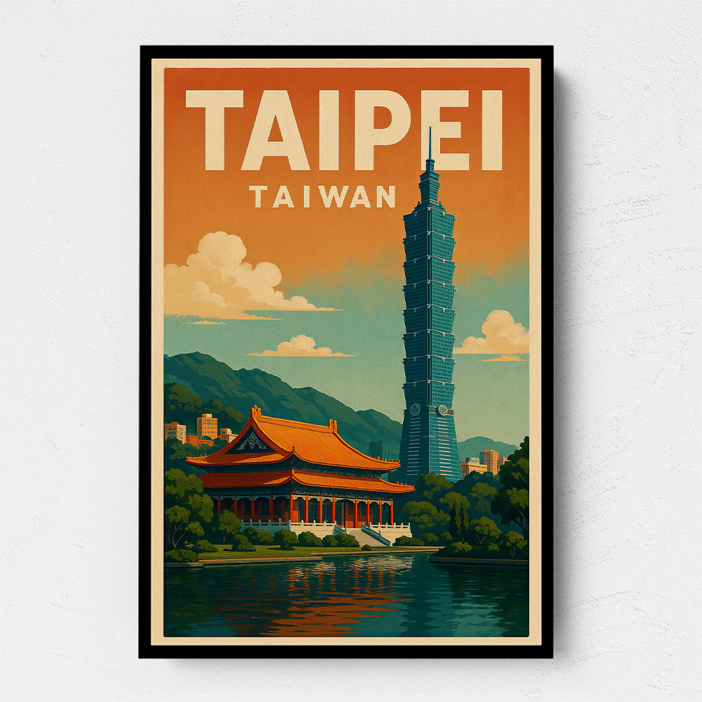 Taipei Taiwan Travel Poster 1 Wall Art Taipei Taiwan Travel Poster 1 Wall Art