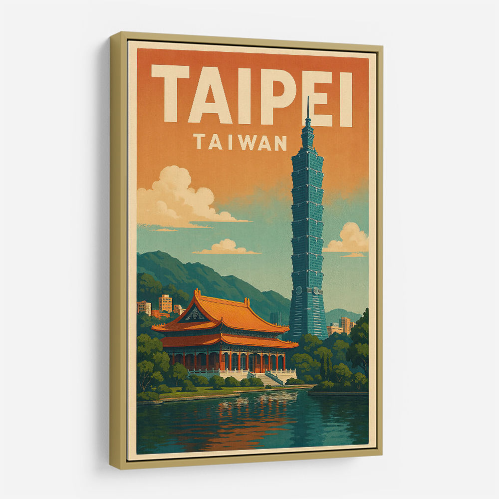 Taipei Taiwan Travel Poster 1 Wall Art Taipei Taiwan Travel Poster 1 Wall Art